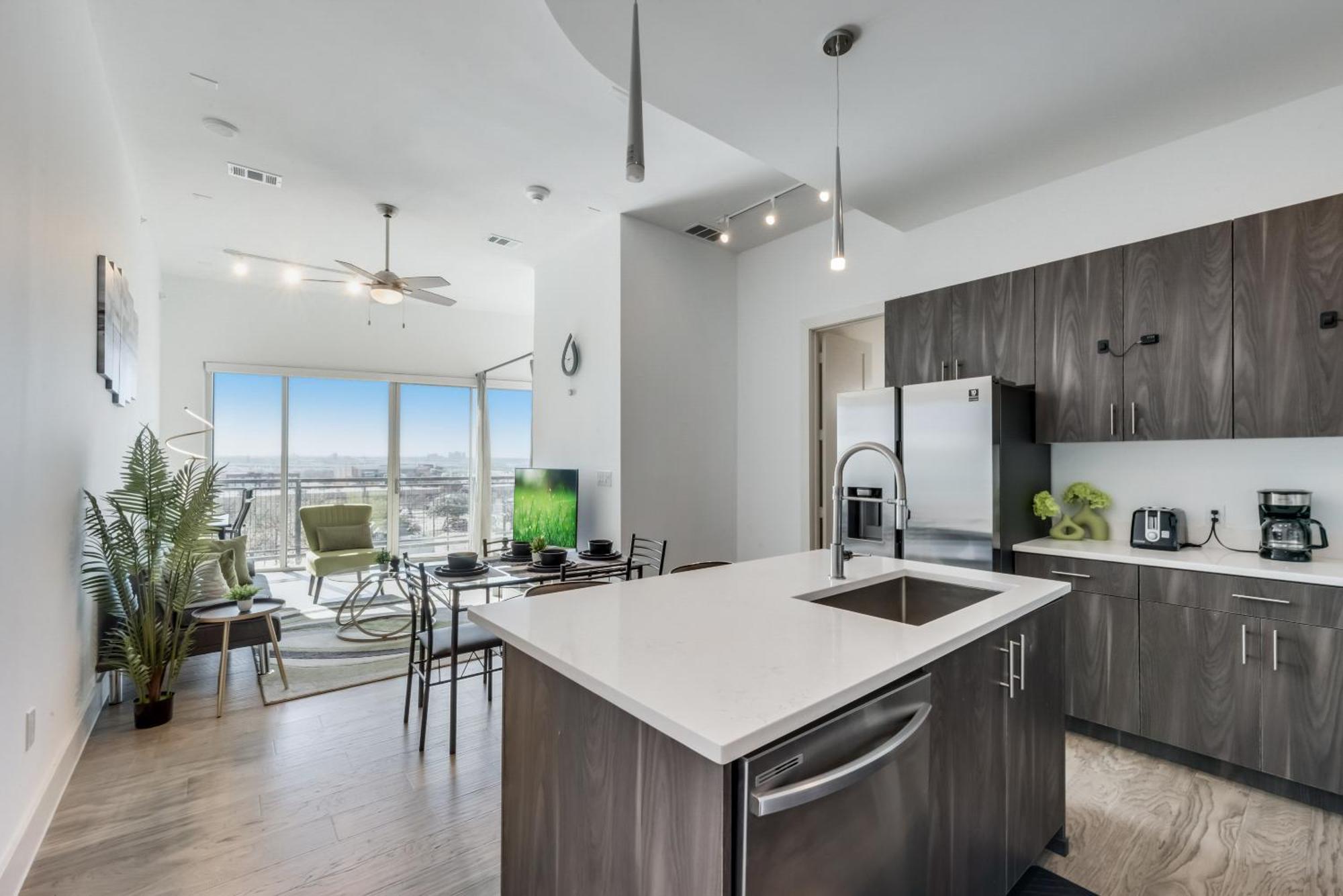 Snazzy Loft Style 2Br I Gym I Parking I Workspace Dallas Bagian luar foto